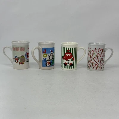 Lot De 4 Tasses À Café Ou À Cacao Royal Norfolk De Noël - Photo 1/4