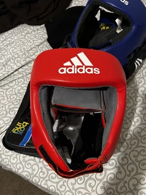 adidas Official IBA Approved Boxing Head Guard Leather - Image 1 of 4
