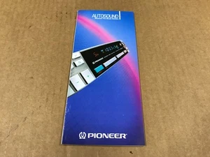 Folleto de catálogo estéreo para automóvil con sonido automático Pioneer Electronics de colección - Imagen 1 de 5