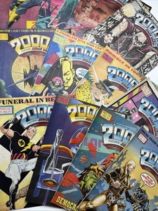 2000AD Comic Bundle / Job Lot x 12 Progs from 1987 Judge Dredd - Picture 1 of 21