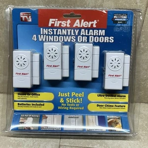 FIRST ALERT 4 Pack Premium Window & Door Security Alarms Gc New In Box - Picture 1 of 6