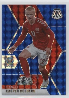 2021 Panini Mosaic UEFA Euro 2020 Blue Mosaic Prizm /99 Kasper Dolberg #39 - Image 1 of 2