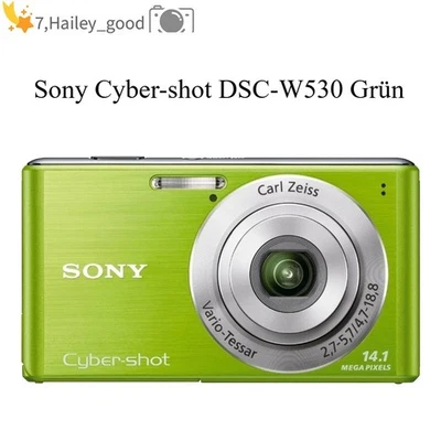 Sony Cyber-shot DSC-W530 Digitalkamera 14,1 MP 4-fach optischer Zoom Grün  - Bild 1 von 4