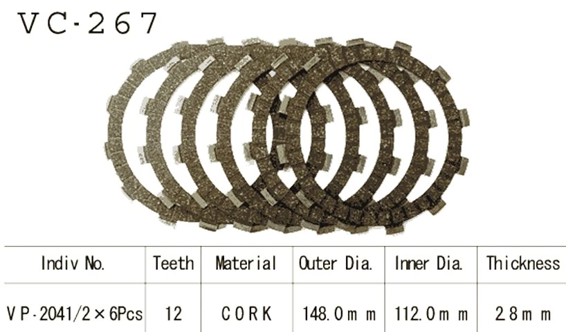 Juego de fricción embrague Vesrah para moto de cross Yamaha TT250 1980-1982 Foto 1 de 2