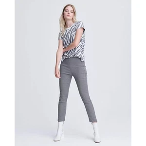 Rag & Bone Simone Pant Italian Herringbone Slim Fit Cropped Black & White Size 8 - Picture 1 of 10