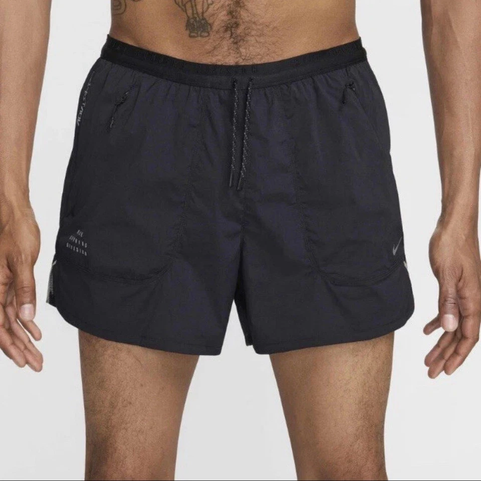Nike Dri-FIT ADV 2-in-1 Running Division 4" Shorts Men's 2XL Black FZ0609-010