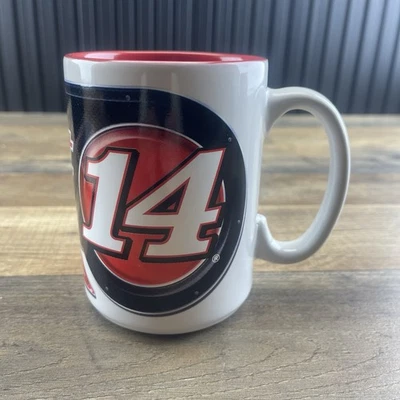 Taza de café NASCAR Tony Stewart #14 con logotipo blanco Foto 1 de 4