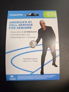 Kit de démarrage sans fil FreedomPop service cellulaire américain pour personnes âgées - Photo 1 sur 4