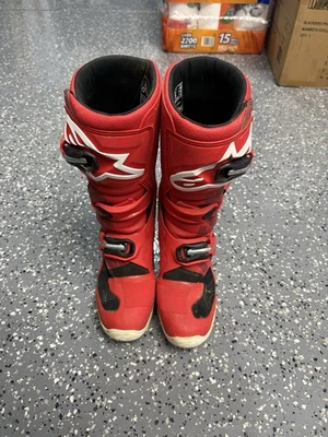 Alpinestars Tech 7S Youth Boots Red Size 5 - Image 1 of 4
