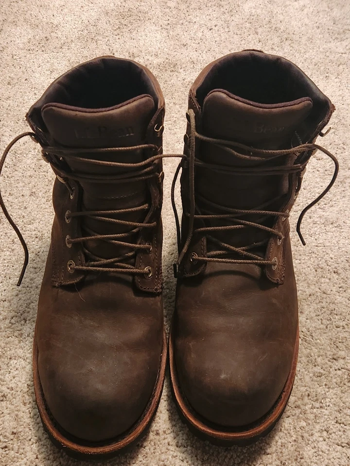 LL Bean Mens Katahdin Brown Leather Waterproof Tek2.5 Boots Size 13 Wide - Image 1 of 4