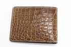 Double Side Handmade Genuine Alligator Crocodile Leather Men's Bifold Wallet 