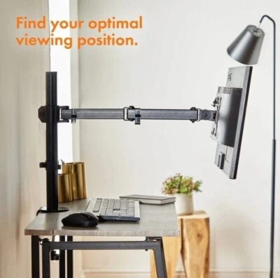Single Monitor Arm with Desk Clamp for 13"-27" Monitors Adjustable  (Ref 248) - Image 1 of 4