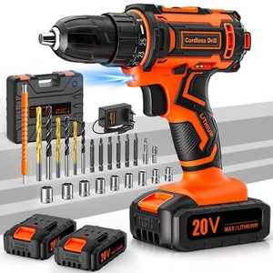 Trapano Avvitatore a Batteria 20V, 2 Batterie 2.0Ah, Max 42Nm, 25+1 Impostazione - Foto 1 di 8