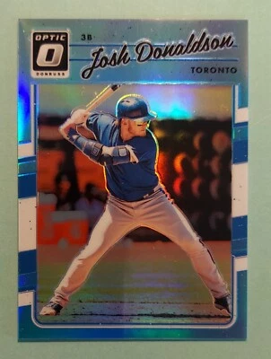 2017 Donruss Optic JOSH DONALDSON #150 Carolina Blue Holo Prizm SP #/50 Toronto  - Image 1 of 4