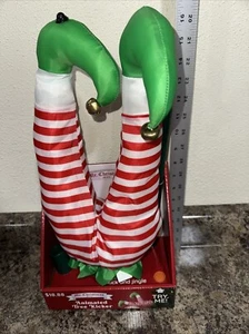 Neu Elfe Baumkicker Mr Christmas Animierter Weihnachtsmann 16 Zoll/40,7 cm Beine treten Neu - Bild 1 von 9