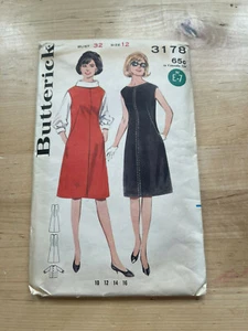 Vintage 60er Jahre Butterick 3178 Damen Pullover oder Kleid und Bluse Gr. 12 Schnitt - Bild 1 von 2