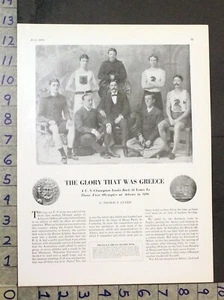 1932 SPORT OLYMPIC GREECE ATHENS ARTICLE INSERT PHOTO AD 30938 - Picture 1 of 1