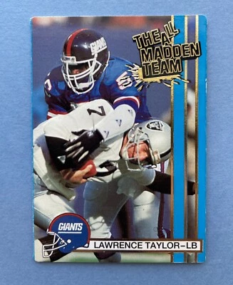1990 Action Packed Football Lawrence Taylor All Madden Team #12 HOF Giants - Image 1 of 2