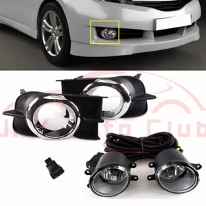 Front Fog Lights Driving Lamp w/Bulb Bezel Wire Kit q For Toyota Wish 2009-2012 - Picture 1 of 10