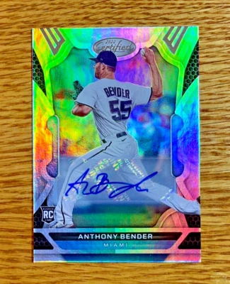 ANTHONY BENDER 2022 Panini Chronicles #48 Certified Rookie RC Auto - Image 1 of 2