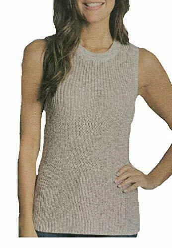 Ella Moss Women's Knitted Vest/sleeveless Sweater Tank Size XL Gardenia