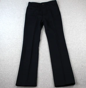 Levi's Pants Men's 33x34 Navy Blue Vintage Polyester Stretch Slacks Trousers - Picture 1 of 7