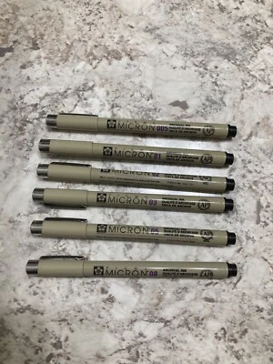 Sakura Pigma Micron Archival Ink Pen 6pc Set - Image 1 of 4