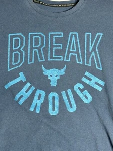 Under Armour UA Bull Rock Break Through Workout Tee Shirt Mens Large Loose Fit - Picture 1 of 5