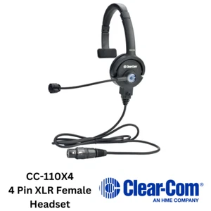 Auriculares intercomunicadores Clear-Com CC-110-X4 Single-Ear Muff 4 pines XLR F NUEVOS + Garantía - Imagen 1 de 10