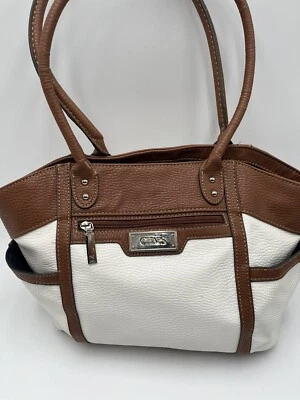 Chaps Дамская сумка / сумка с короткими ручками с белый коричневый стороны кожи - Изображение 1 из 4