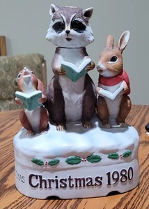 1980 Ski Country Christmas Music Box Decanter Working Empty - Picture 1 of 7