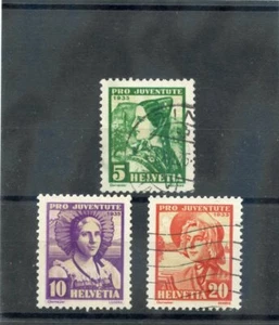 SUISSE Sc B73-5(MI 287-9)VF OCCASION 1935 5c,10c,15c/+5c VALEURS SEMI POSTALES 15$ - Photo 1/1