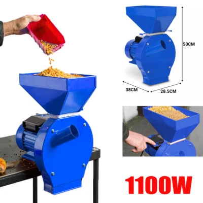 1100W Elektrisch Getreidemühle Kornquetsche Getreid Malzmühle 38 x 28,5 x 50 cm - Bild 1 von 4