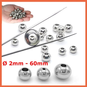 Edelstahl Kugellager Rollenperlen Ø 2 mm - 60 mm mit 1 mm - 6 mm Durchgangsbohrung - Bild 1 von 12
