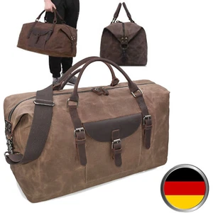 Herren Reisetasche mit Schultergurt - Vintage Weekender Bag im Leder-Look Braun - Bild 1 von 11
