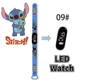 Kids Watch LED Gifts Blue Stitch Anime Digital Children's Cartoon Sport Watch - Picture 1 of 1
