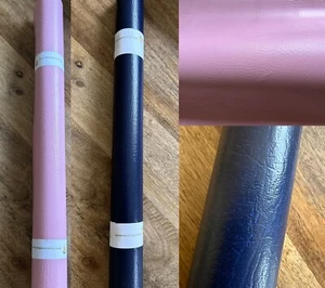 FAUX LEATHER VINYL LEATHERETTE in Navy or Soft Pink **MULTIBUY DISCOUNTS** - Picture 1 of 15