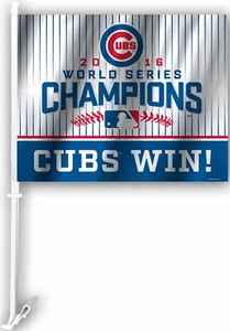 Chicago Cubs 2016 World Series Champions Car Flag Pinstripe 13183 - Picture 1 of 1
