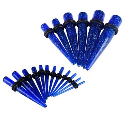 12-18PCS Acrylic Ear Gauge Stretching Taper Tunnel Plug Expander Piercing Kit - Image 1 of 4