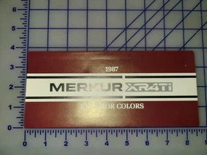 1987 Merkur XR4Ti Color Chip Brochure Ford Lincoln Mercury  - Bild 1 von 2