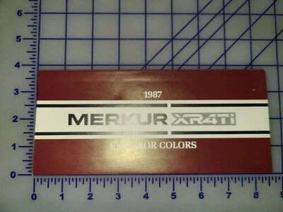 1987 Merkur XR4Ti Color Chip Brochure Ford Lincoln Mercury  - Image 1 of 2
