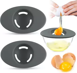 2PCS Silicone Egg Separators, Food-Silicone Egg White Separator, 3-Slit Egg Whit - Picture 1 of 6