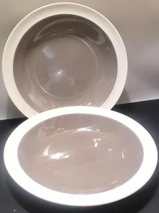 2x 1950s WedgwoodHavana Soup/Cereal Bowls, Mocha & White. 8" - Picture 1 of 2