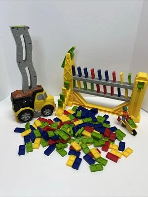 Spin Master Blocktown Knock-it-Down Domino Building Game Dump Truck Set - Image 1 of 4