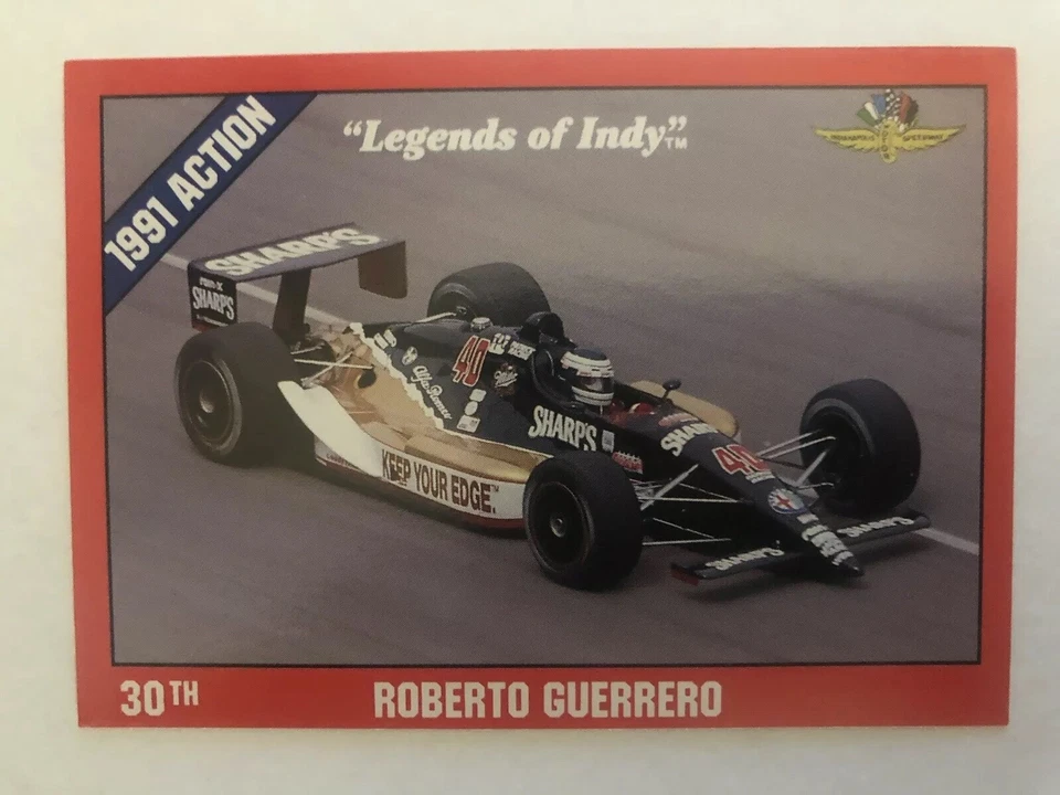 ROBERTO GUERRERO 30TH PLACE Legends of Indy #31 - Indianapolis 500 Trading Card - Image 1 of 2