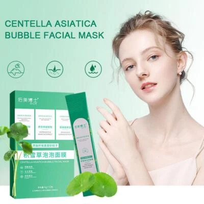 12x Bubble Face Sheet Masque Centella Asiatica Bubble Facial Masque Mask C8Z0 - Image 1 of 4