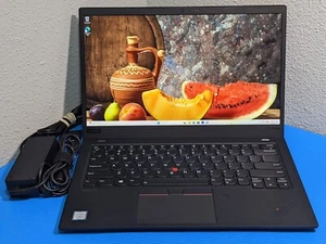 Lenovo ThinkPad X1 Carbon Gen 7 14"FHD i5-8265U 1.6GHz 16GB RAM 1TB SSD +Charger - Picture 1 of 24