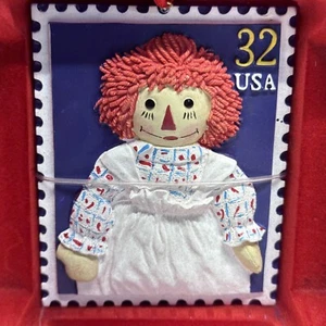 NUOVO 1997 Raggedy Ann 32 centesimi francobollo decorazione natalizia - Kurt Adler - VINTAGE - Foto 1 di 4