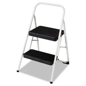 Cosco 11137PBL1E 200 lbs. 2-Step Folding Steel Step Stool - Cool Gray New - Picture 1 of 4