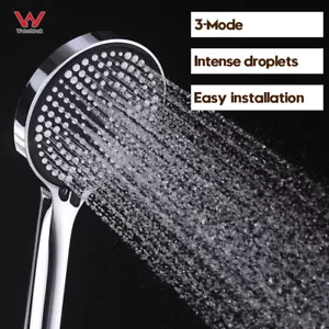 Decaura Chrome 3-Mode Hand Held Shower Head High Pressure Round WELS - Picture 1 of 6